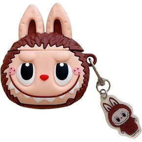 Silicone Case for AirPods 2nd/1st Generation Earbuds with Keychain,Cute Cartoon Popular Anime Design Shockproof Headphone Covers for AirPods 1 & 2