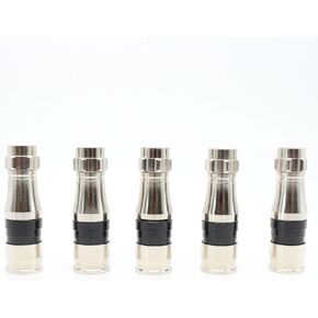 (5PACK) F Type RG11 Cable Adapter Compression Coax Connectors Fittings RG11 Wire Connector with Push-up Pin