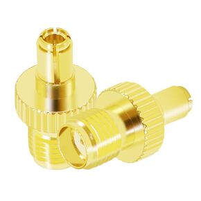 SMA TS9 Coax Adapter SMA Female to TS9 Male Coaxial Connector Gold Plated Connector for WiFi/Antenna/Two-Way Radio/FPV Drone 2PCS