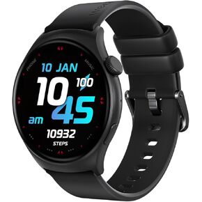 Curve Smart Watch for Women Men, 1.43" AMOLED Smartwatch with Bluetooth Calling Heart Rate/Blood Oxygen/Sleep/Stress Monitoring 178+ Sports Modes IP68 Waterproof (Black)