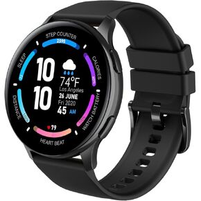3Plus Callie Smartwatch with 1.43" Round AMOLED Display/Answer & Make Calls/Sleep Monitoring/Heart Rate/IP68 Waterproof/100+ Workout Modes/Quick Reply/iOS and Android