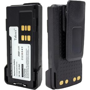 2-Pack 7.4V 3500mAh PMNN4448 PMNN4409 PMNN4409AR Li-ion Radio Battery Compatible for APX1000 APX4000 XPR7350 XPR7550 XPR7580 DP4400 DP4601 P8608 XPR, DP, APX Series Two Way Radio +Belt Clip