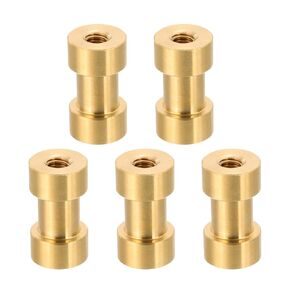 PATIKIL Camera Spigot Screws Converter 1/4" to 3/8" Female to Female, 5 Pack Tripod Screw Adapter Spigot Stud for Light Stand Hot Shoe Cold Shoe Adapter Ball Head Flash, Yellow