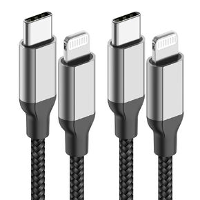 MFi Certified 3ft +1ft USB-C to Lightning Cable - Fast Charging for iPhone 14-8, iPad (4Pack)