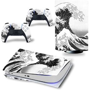 Skin Sticker for PS5 Console and Wireless Controller, Vinyl Decal Cover Wrap Game Accessories for Disc Edition