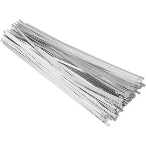 PATIKIL Metal Zip Ties 100 Pcs, 4 Inch Heavy Duty 304 Stainless Steel Self-Locking Cable Ties, 250LB Multi Purpose Binding for Indoor and Outdoor, Silver
