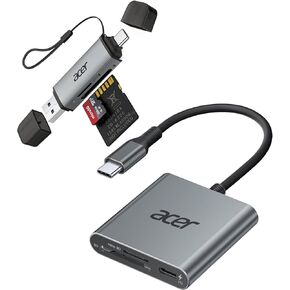 acer USB 3.0 SD Card Reader Bundle with 3 in 1 UHS-II Micro SD Reader USB C