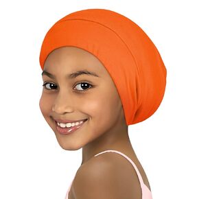 Kids Satin Bonnets for Girls Sleeping: Adjustable for 2-8 Years, Silky Smooth for Frizzy Curly Hair, Breathable and Soft Black