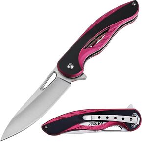 MTECH USA Folding Knife, 8.07 Inches Overall Length, Stainless Steel Drop Blade, Aluminum Handle (Blue)