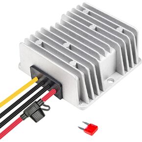 Gowolf 10A 120W DC 36V/48V إلى 12V محول الجهد مع فتيل خطوة أسفل المنظم محول الطاقة المحول للماء لعربة الجولف