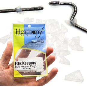 Harmony Fishing – Flex Keepers (50 Pack) – Adjustable Bait Keepers for Bass Fishing Hooks