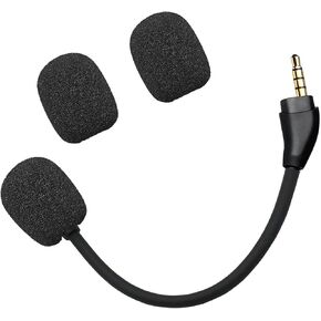 Replacement Game Mic fits for HyperX Cloud III/Cloud 3 Wired Wireless Gaming Headset, 3.5mm Detachable Noise Cancelling Backup Game Microphone Boom for PC, Xbox One, PS4, PS5