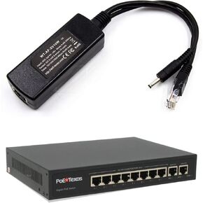 Poe Texas 802.3AF Power Over Ethernet Poe Splitter مع 5 فولت 10 واط الإخراج و 8 Port Poe Switch