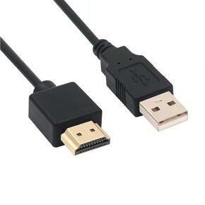 كابل شاحن USB إلى HDMI 0.5M ، USB إلى HDMI سلك كبل الشحن السريع ， لنظام التشغيل MAC IOS 12/11/10/VISTA/XP ، HDTV ، صندوق الأقمار الصناعية ، مشغل Blu-ray ، إلخ