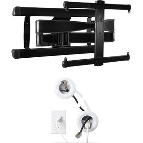 SANUS Premium Full Motion TV Wall Mount for TVs Up to 90" with in-Wall Cable Management Kit