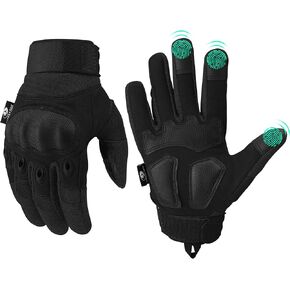 Mossy Oak Tactical Gloves for Men, Touch Screen Airsoft Gloves with Hard Knuckle for Hunting, Paintball, Hiking, Camping