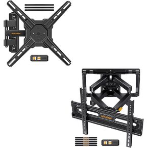 Perlegear UL Listed Full Motion TV Wall Mount for Most 26-50 inch TV & Preassembled Full Motion TV Mount for 32-65 Inch TV