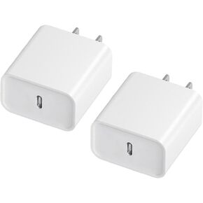 USB C Charger Block,Fast Charging Wall Charger USB C Power Adapter,Type C Brick Cube for Phone 16/16Pro/16ProMax/16Plus/15/14/13/12/11/iPad/Android Phone[2 Pack]