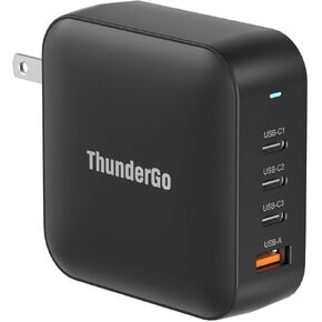 240W GaN Charger, 4-Port USB C Fast Charging Station with 140W Max PD 3.1 Port, Compact Travel Wall Adapter for MacBook Pro/Air M3/M2/M1, Laptops, iPhone 15/14, Galaxy S24/S23, iPad, Steam Deck