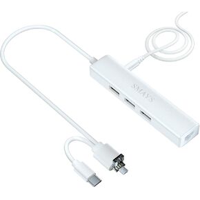 USB OTG HUB with Ethernet Adapter - Compatible with Samsung Galaxy Tab A (SM-T550), Tab S2, Tab Pro, and Tab 4