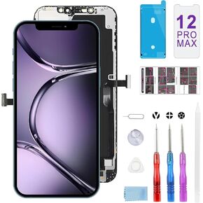 لـ iPhone 12 PRO MAX SCREENT KIT - استبدال شاشة YPLANG لـ iPhone 12 Pro Max ، 6.7 بوصة LCD Digitizer Full HD Display 3D Touch Screen Digitizer مع أدوات الإصلاح