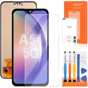OLED for Samsung Galaxy A54 Screen Replacement for Samsung A54 5G LCD Display SM-A546E SM-A546B SM-A546U LCD Digitizer Touch Assembly Black No Frame(Support Fingerprint)
