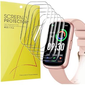 Compatible for AKUMAKA Fitness Tracker Screen Protector, Full Coverage TPU Clear Film Compatible for AKUMAKA CS5 1.47 Inches Fitness Tracker (6 Pack)