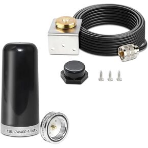 Anina 3DB Gain GMRS Antenna NMO Mount, 3/4 Inch Hole Mount NMO L Shape Stainless Steel Bracket