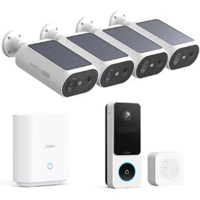 AOSU Security Cameras Outdoor Wireless, No Subscription Doorbell Camera Wireless - Head-to-Toe View
