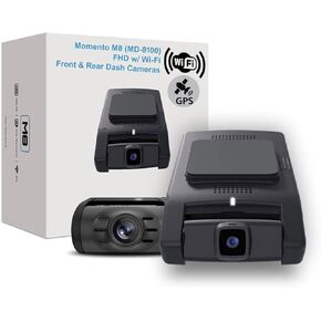 Momento M8 3-Ch FHD w/Dual 5.0GHz Wi-Fi + GPS Front & Rear Dash Camera Kit (MD-8100) Includes 32GB MicroSD Card