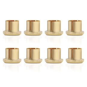 Monosaudio 8 pcs RCA Female Caps Noise Stopper Caps Shielding Caps Dust Proof Protector(8 Pieces) (Gold-Plated)