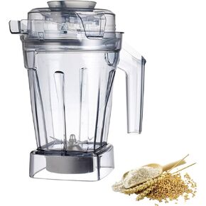 48oz Dry Grains Container Compatible with Vitamix A3500 A3300 A2500 A2300 Venturist V1200 Smart Blender, Grain Mill For E310 5200 6300 7500 - Ascent Dry Grain Grinder Accessories with Self-detect