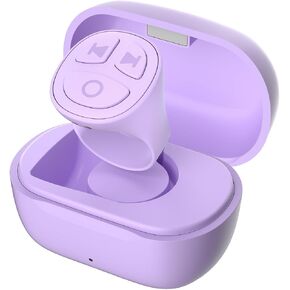 Tiktok Scrolling Ring for Page Turner & Video Scrolling, Bluetooth Camera Remote Control, Scrolling Ring for iPhone, iPad, Android (Purple)