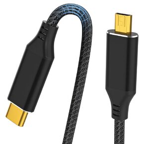 4K Micro HDMI to USB C Cable 6 Feet, High Speed 4K@60Hz/2K@120Hz, Uni-Directional Micro HDMI to USB Type C Nylon Braid Cord, Compatible for Sony Zfc, Camera, Raspberry Pi 4, Video Capture Card