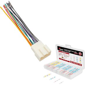 RED WOLF Stereo Wiring Harness for Ford 1999-2006 F150/F250 Ranger Explorer Escape 1998-2005 Lincoln Mercury w/200 PCS Solder Seal Wire Connector Kit 26-10 Gauge AWG Self Soldering Wire Heat Shrink Bu