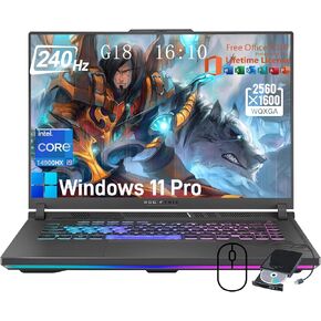ASUS ROG Strix G18 Gaming Laptop, with Office 2024 Lifetime, 18" 2.5K 16:10 240Hz Display, Intel 24 Core i9-14900HX, RTX 4060, 64GB DDR5, 2TB SSD, Backlit Keyboard, WiFi 6E, Windows 11 Pro