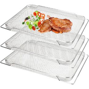 Mesh Basket for Breville Oven, 3Pcs Stainless Steel Deep Fryer Replacement Parts Compatible with Breville BOV900 Smart Oven
