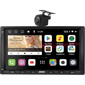 Atoto S8 8-Core 7 "Qled Double Din Android Car Stereo & 1080p DVR Camera ، Carplay و Android Auto ، المدمج في 4G ، WiFi/BT/USB ، بلوتوث مزدوج ، 4G+32G ، SCVC ، AI الدردشة ، S8G2A74MS-S01R