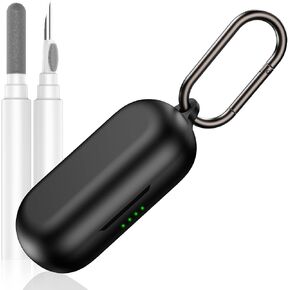 Compatible with Raycon Open Earbuds Case Cover, Soft Silicone Shockproof Protective Skin Case for Raycon Open Ear Bluetooth Headphones with Cleaner Kit & Carabiner (Midnight Blue)
