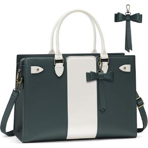 Laptop Bag for Women 15.6 Inch Laptop Tote Bag Waterproof Pu Leather Work Bag Computer Briefcase Office Teacher Handbag