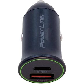 PowerLine PD3 Car Charger (32/60W, USB C and USB A)