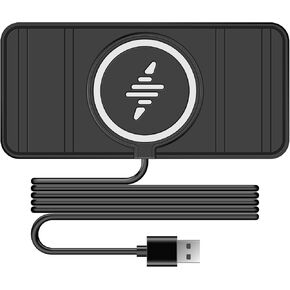 Wireless Car Charger Pad, LANSEMKU 15W Fast Car Wireless Charging Pad for Car Center Console DIY Trim-to-Fit, No Interior Damage,for iPhone 16 15 14 13 12 Pro Max, Samsung S23 S22 (100cm Cable)