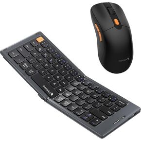 ProtoArc EM15 Wireless Mouse with XK04 Foldable Compact Keyboard Combo