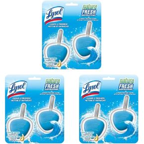 Lysol Automatic In-The-Bowl Toilet Cleaner, Cleans and Freshens Toilet Bowl, Lemon Breeze Scent, (Pack of 8)