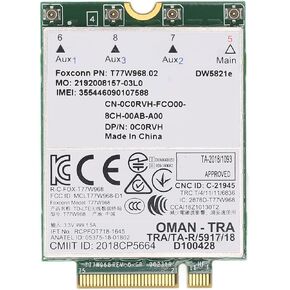 DW5821E 3G/4G/5G بطاقة محول الشبكة لـ PCI Express M.2 مواصفات 3042 مفتاح النوع.