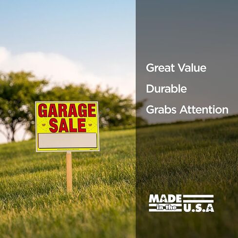 Sunburst Systems 3610 Garage Sale Sign 14" x 11" Neon, w/Directional Arrows & box to write info in, Weather Resistant in Saudi Arabia