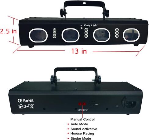 KisMee Stage Lights DJ Club Disco Party Lights Strobe Lights Sound Activated for Xmas Bar Halloween Decorations Karaoke Pub KTV Dance Gift Birthday Wedding in Saudi Arabia