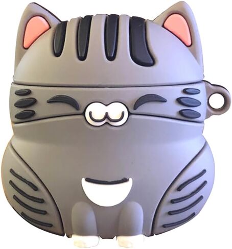 AirPods 4 Case - Cute Smiling Cat, Yellow Kitty Cover - Soft TPU Silicone, Shockproof Protector in Saudi Arabia