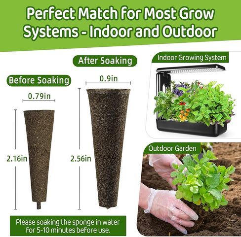 30 Pack Grow Sponges, Replacement Root Growth Sponges Seed Pods Compatible with AeroGarden, Seedling Starter Sponges Kit for Hydroponic Indoor Garden System in Saudi Arabia