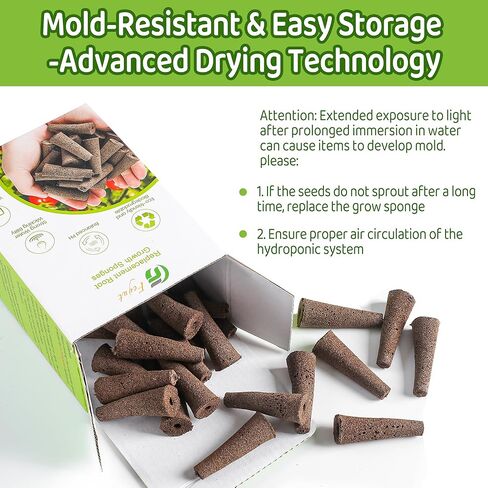 30 Pack Grow Sponges, Replacement Root Growth Sponges Seed Pods Compatible with AeroGarden, Seedling Starter Sponges Kit for Hydroponic Indoor Garden System in Saudi Arabia